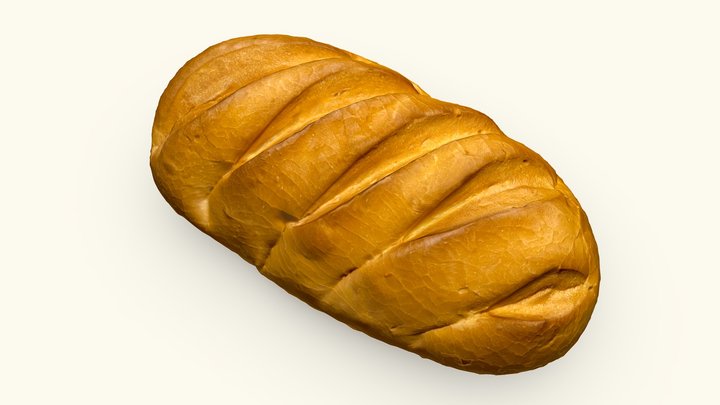 Freshly Baked Bread 3D Model