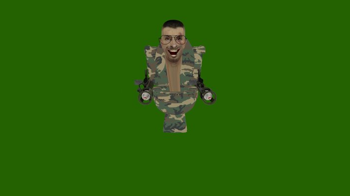 Broken miltary skibidi Toilet 3D Model