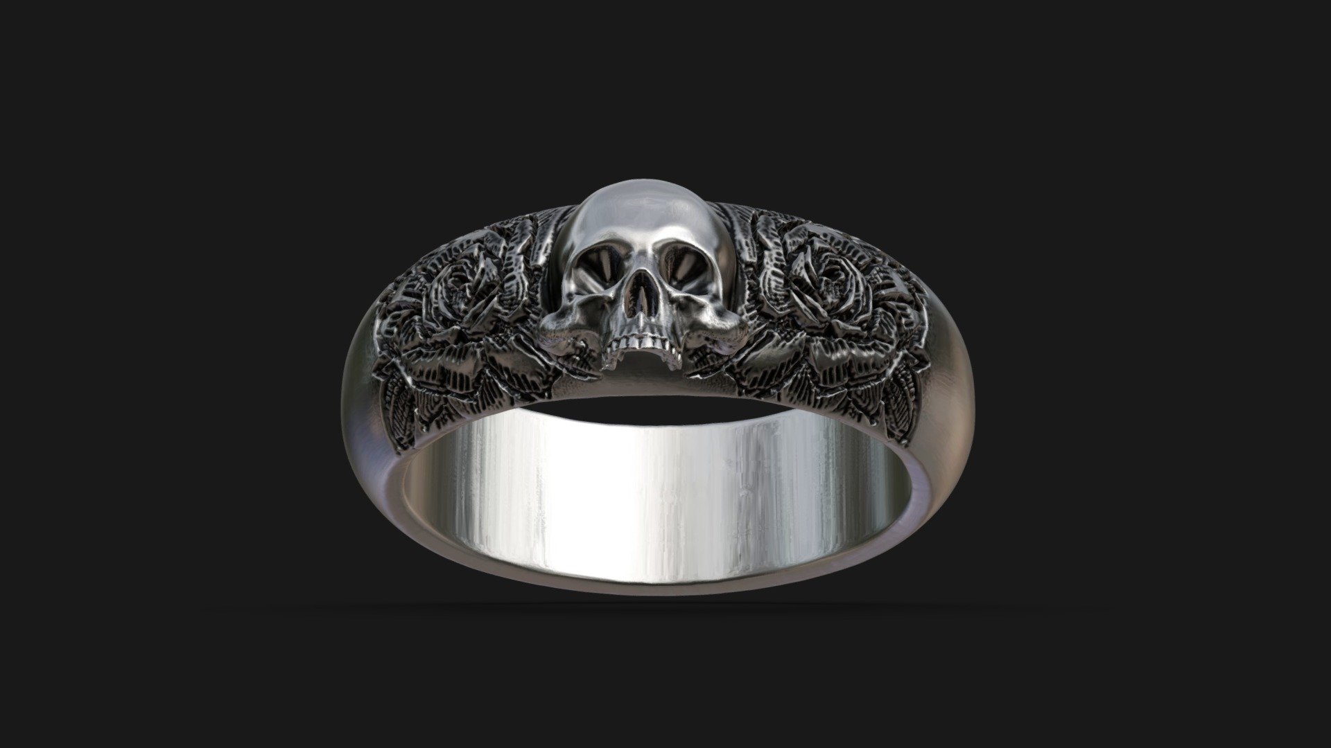 Skull of Bloom (Prata) - 3D model by Skive Jewelry (@SKIVE) [bf2ac1d ...