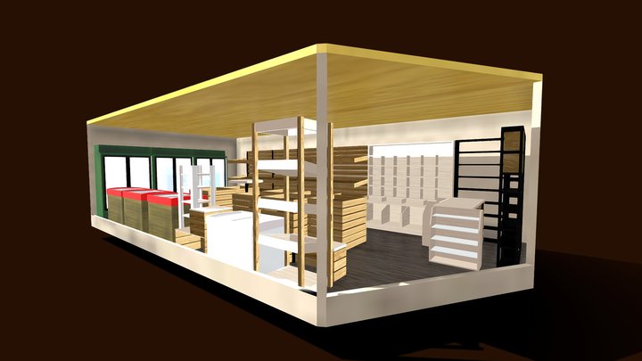 Layout of a fruit and vegetable store 3D Model