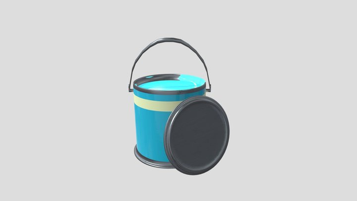 Giant Radioactive Paint Can 3D Model