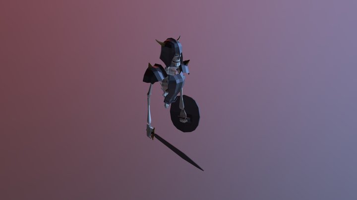 Close Combat Skeleton 3D Model