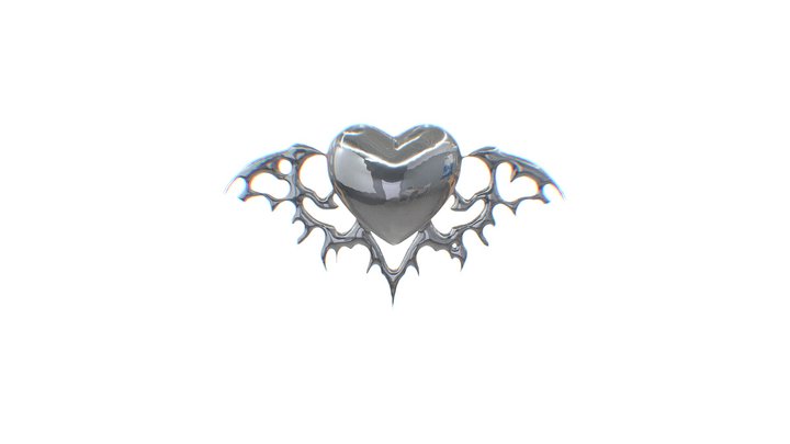 gothic heart (3D Shapes Collection) 3D Model