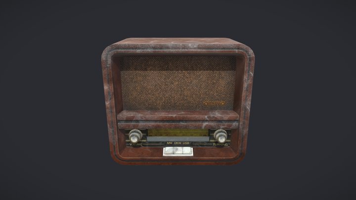 Vintage Radio 3D Model