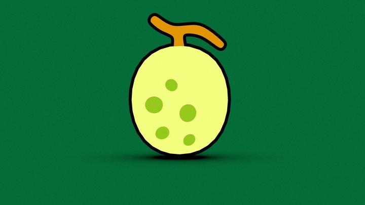 Melon Emoji iOS ( 3D Model ) 3D Model