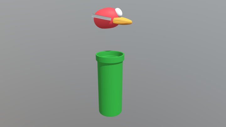 3D model Flappy Bird 3D with Animation VR / AR / low-poly