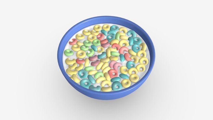 Bowl of Honey Cheerios 3D model