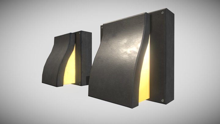 Outdoor Wall Light - Boston (Low Poly) 3D Model