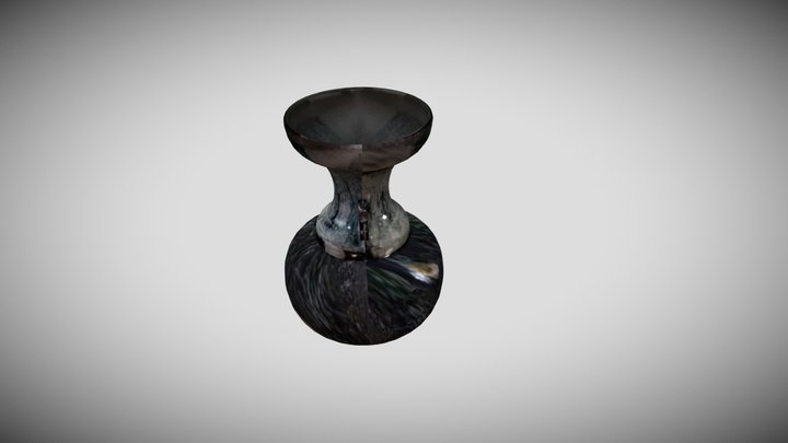 明石湾窑翠毛釉撇口瓶 3D Model