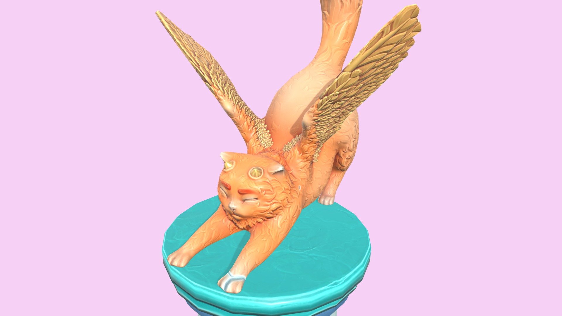 Cat Temple Guardian - 3D model by Eleanore Falck (@eleanorefalck ...