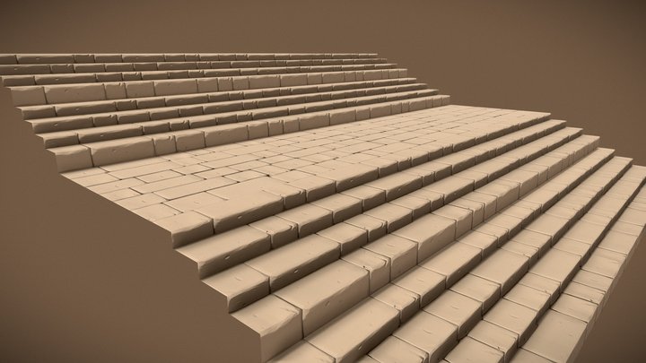 Stairs_Bake 3D Model