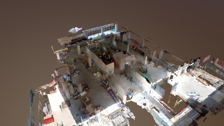 Construction Site Created Through 360 Video 3D Model