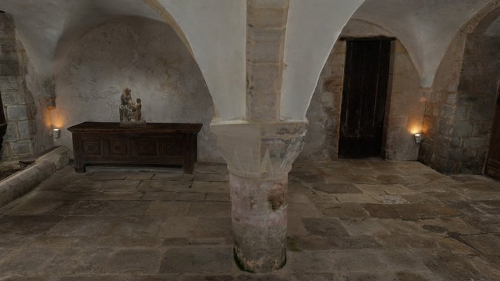 5 Abbaye de Longues - La salle de la source 3D Model