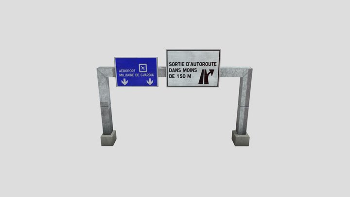 Highway signs 3D Model