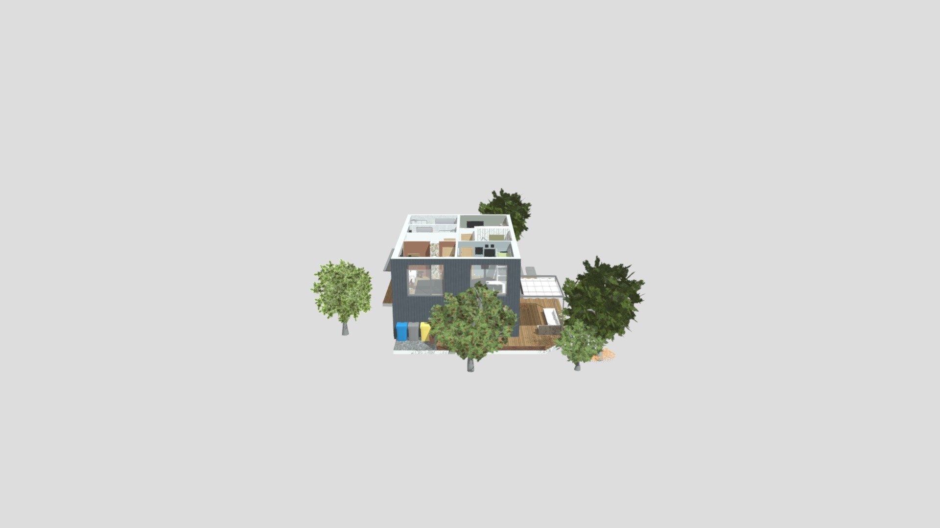 black eco family house