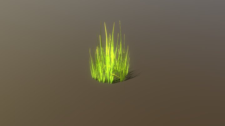 Low Poly Grass Patch – Modello 3D gratuito STL