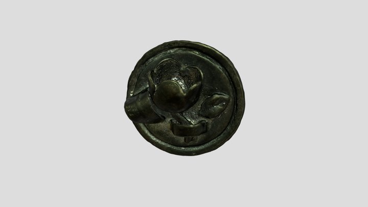 Metal Tulip Button 3D Model