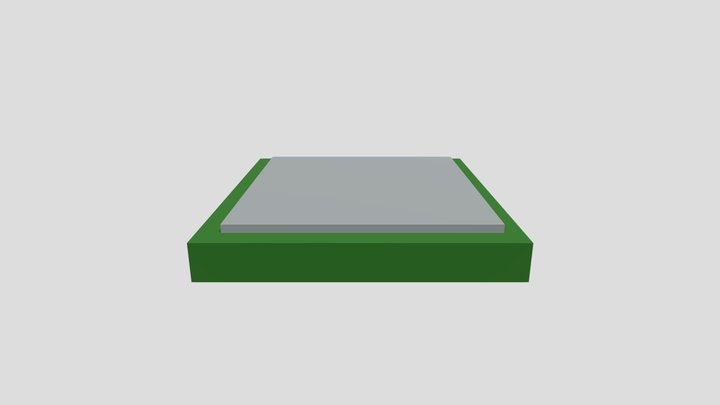 Low-Poly CPU 3D Model 3D Model