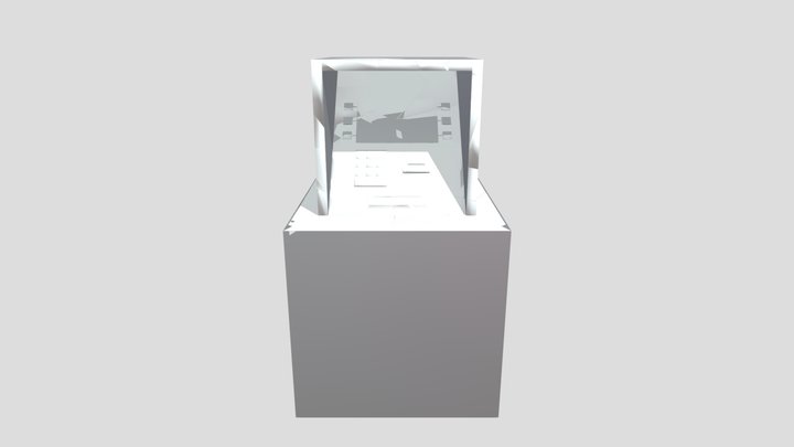 ATM low poly cajero destruction 3D Model