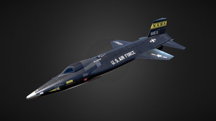 North American X-15 Plane 3D Model
