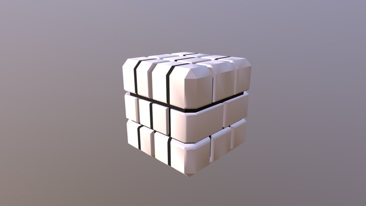 metal cube 3D Model