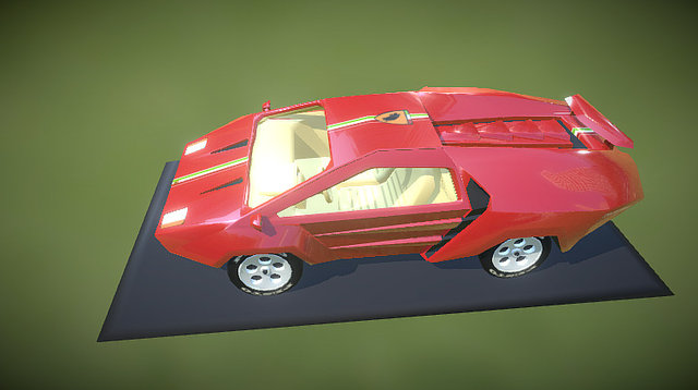 Sports Car Cartoon 3D Model