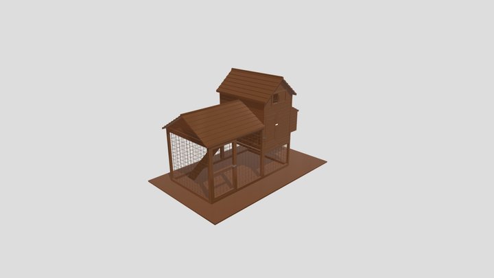 Wooden chicken coop 3D Model