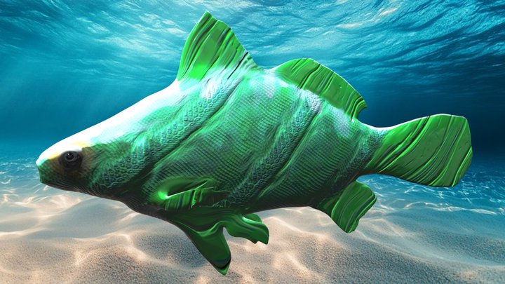 Stylized Rare Spot Fish | Game Ready