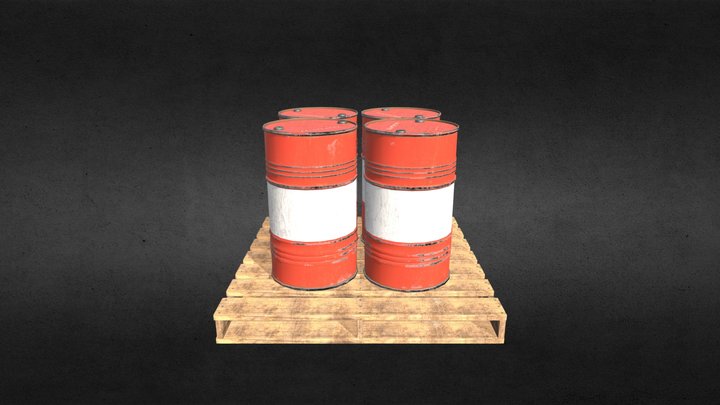 Oil Barrel 3D Model
