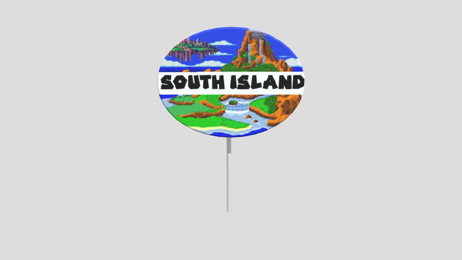 South Island Sign - 3D model by burkejameer1 [bf4efc9] - Sketchfab