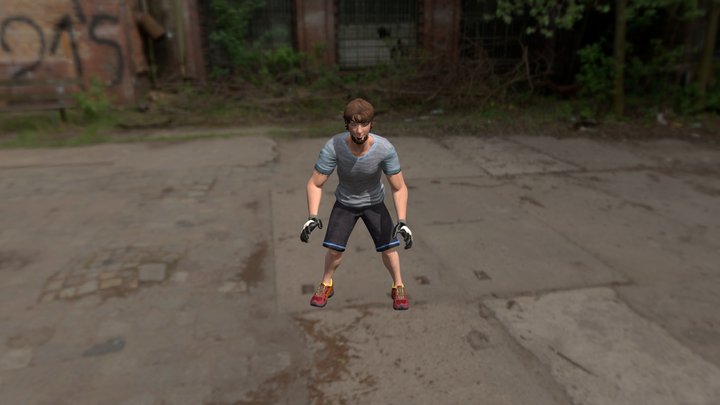 Goalkeeper Diving Save 3D Model