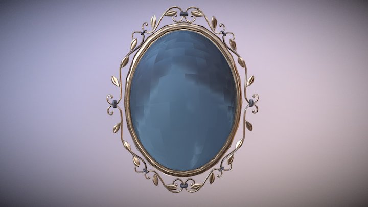 Game Ready Low Poly Mirror 3D Model