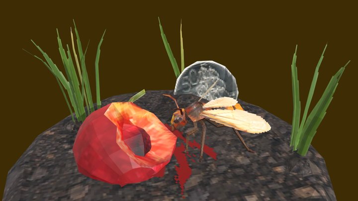 Animated, Ps1 Style, Lowpoly, Bee Model 3D Model