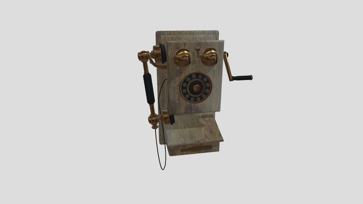 old rotary telephone by 6organ 3D Model