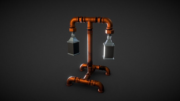 Pipe Lamp 3D Model