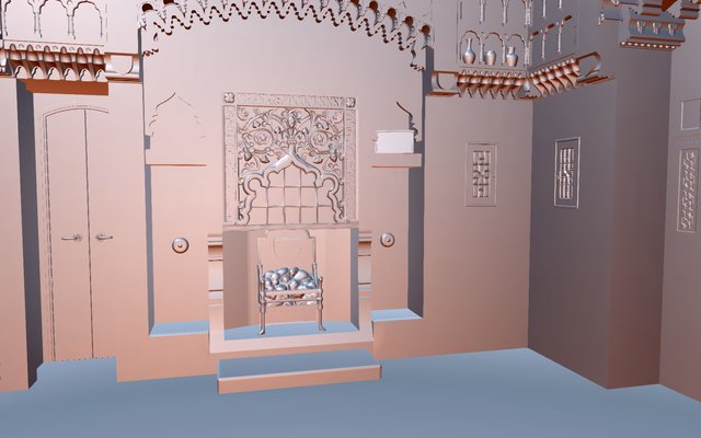 Arab Room textureless 3D Model