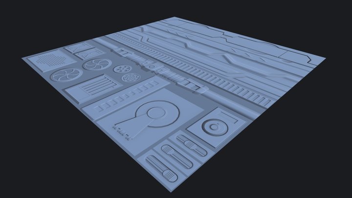 Generic Hard Surface Normal Map for environment 3D Model