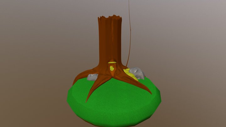 Tree with open trunk 3D Model