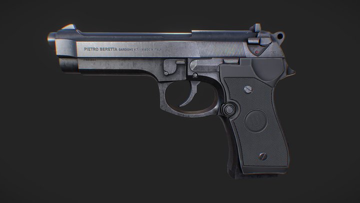 Beretta 92 (clean) 3D Model
