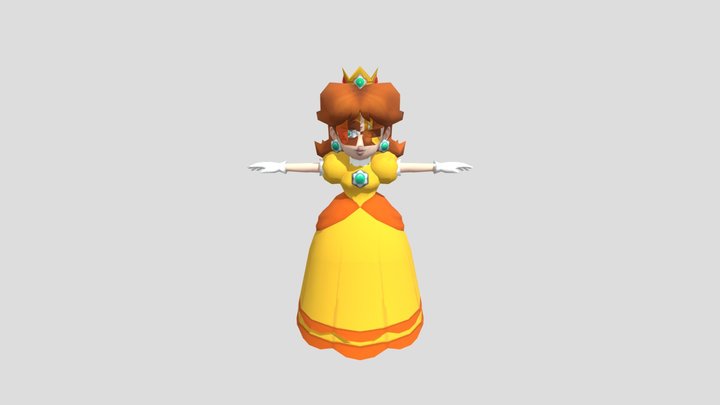 Daisy Mario Wii 3D Model