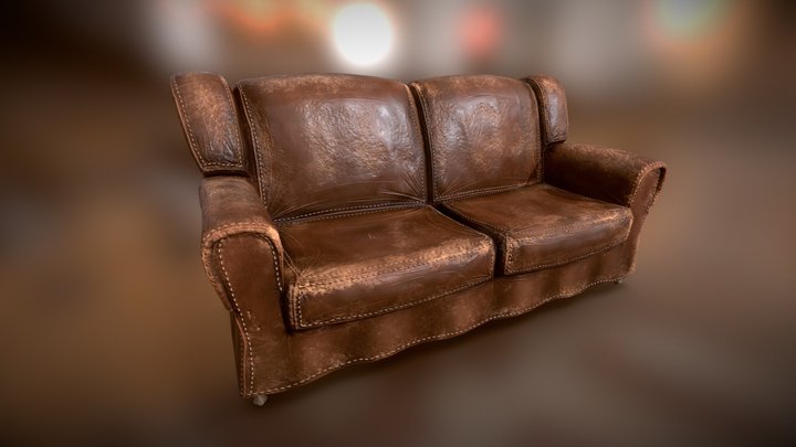 Old Sofa 3D Model