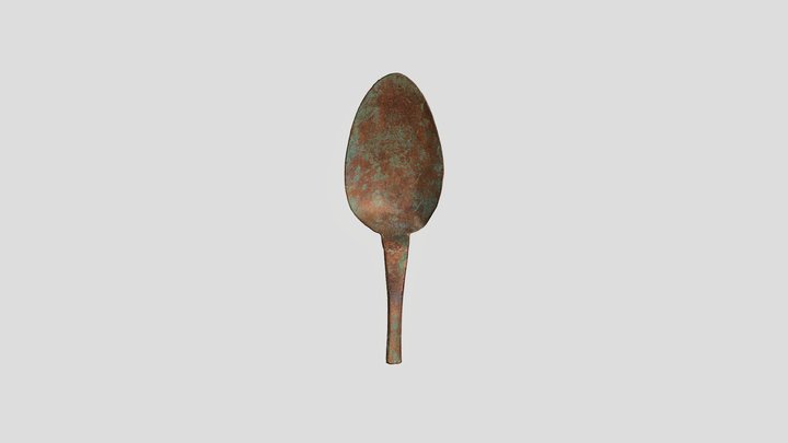 Fragment mosiężnej łyżeczki 3D Model