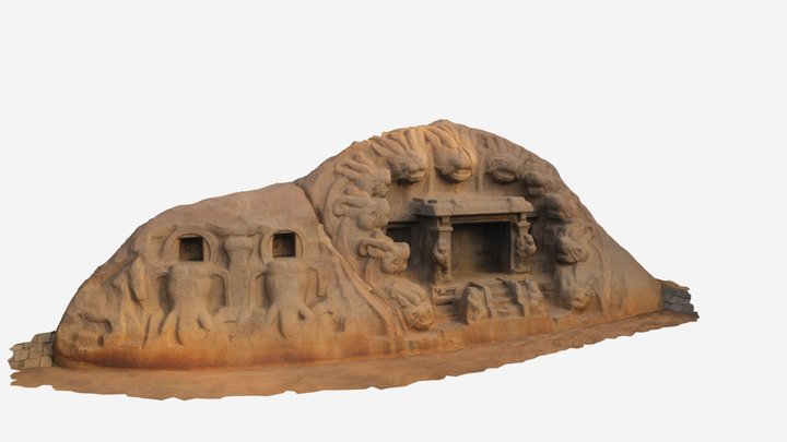 Tiger Cave - Hindu Temple | Hindu Sculpture 3D Model