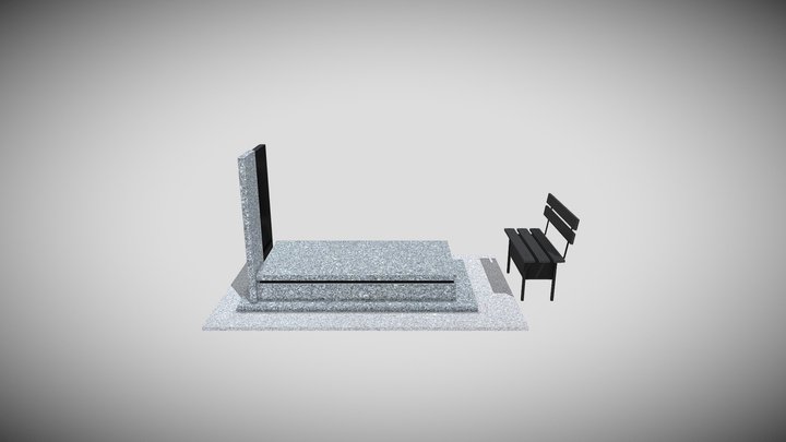 Jaworzyna Śląska  nagrobek KAM-BRUX 3D Model