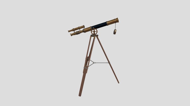 Old Telescope Model 3D Model