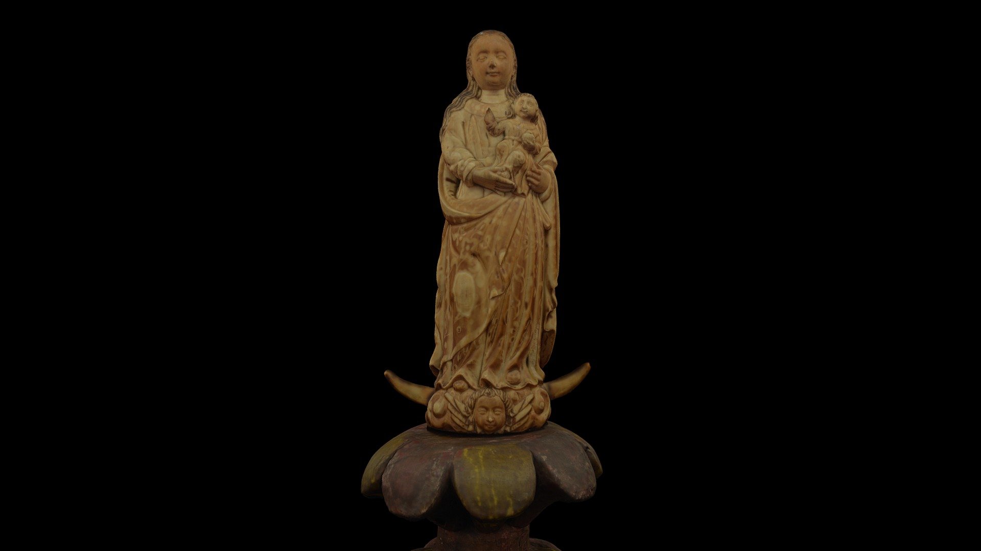 Virgin and Child Solid Ivory 3