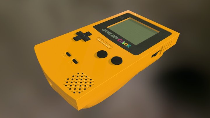 GameBoy Color Textured 3D Model