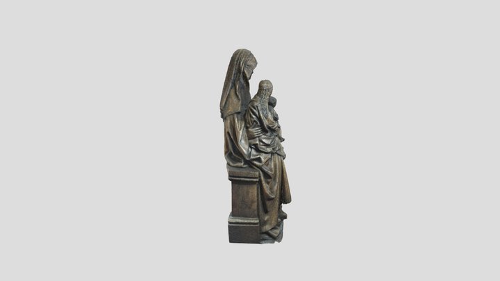 Seated Saint Anne, with the Virgin and Child 3D Model