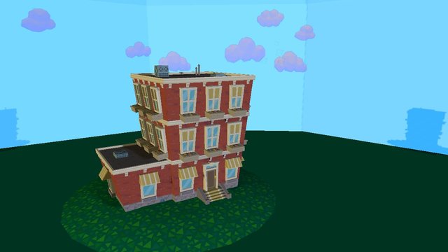 Low Poly Palace 3D Model