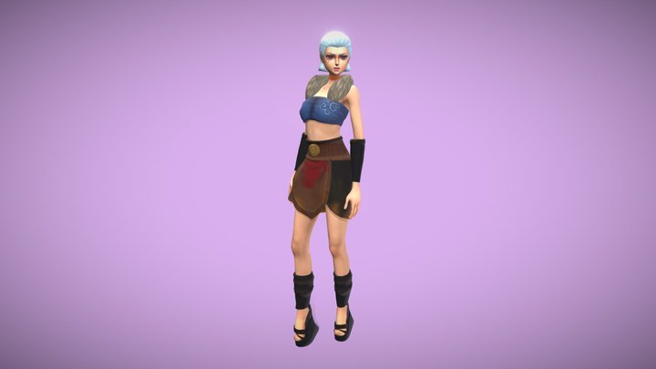 Viking Girl 3D Model